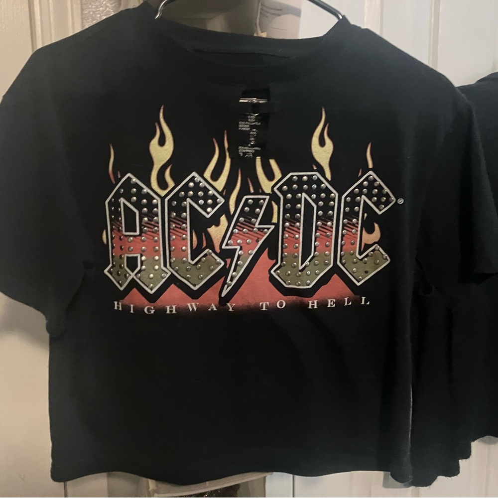 AC/DC  official logo halter top